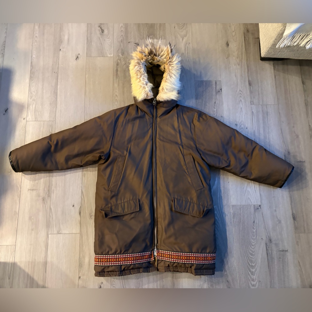 Vintage Canadian Down Parka with Fur-Trim Hood 🇨🇦 size Large